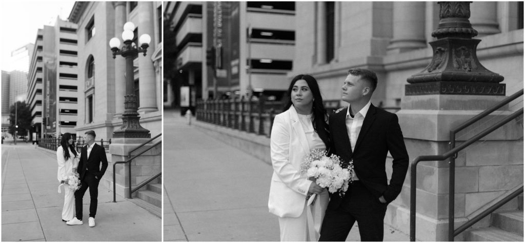 Engagement session in streets of Downtown Dallas 